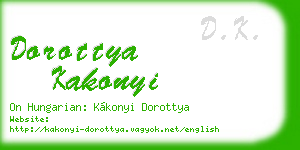 dorottya kakonyi business card